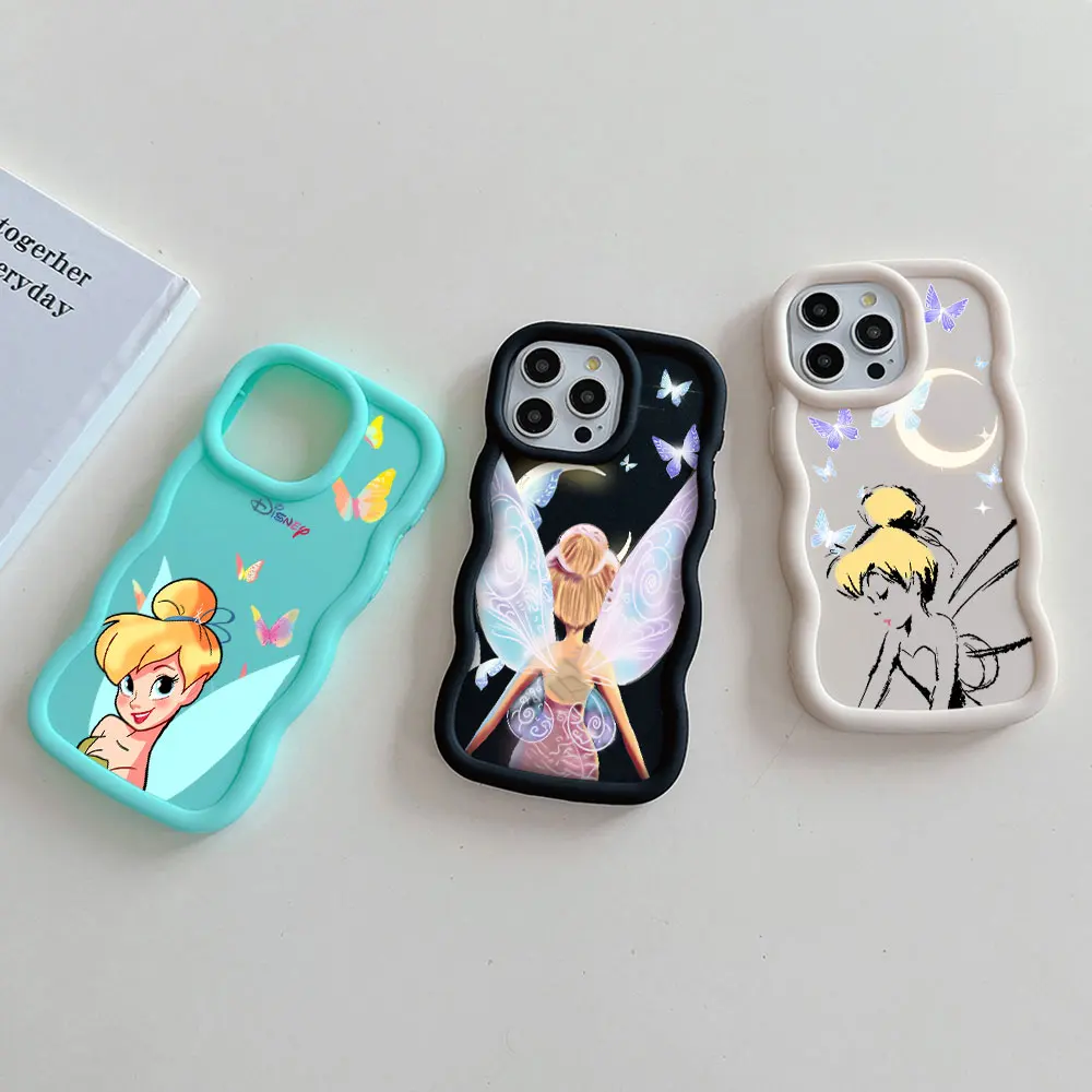 Cute Cartoon Tinkerbell Disneys Phone Case For Xiaomi Redmi Note 8 9 9S 10 10S 11 12 13 Pro Plus 4G 5G Candy Soft TPU Back Cover