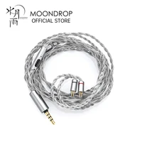Cable de actualización de micrófono MOONDROP MC2 3,5 mm 0,78 mm 2 pines chapado en cobre y plata sin oxígeno