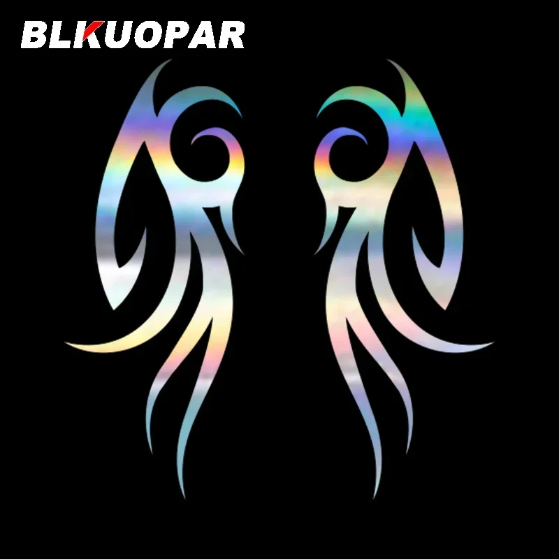 BLKUOPAR Tribal Flame Car Sticker Personality Waterproof Laser Decal Occlusion Scratch Rearview Mirror Trunk Motorcycle Styling