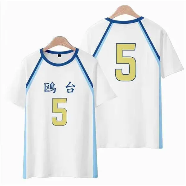 

Anime Haikyuu Korai Hoshiumi Short Sleeve T-Shirt Summer Cosplay Student Loose Tops anime