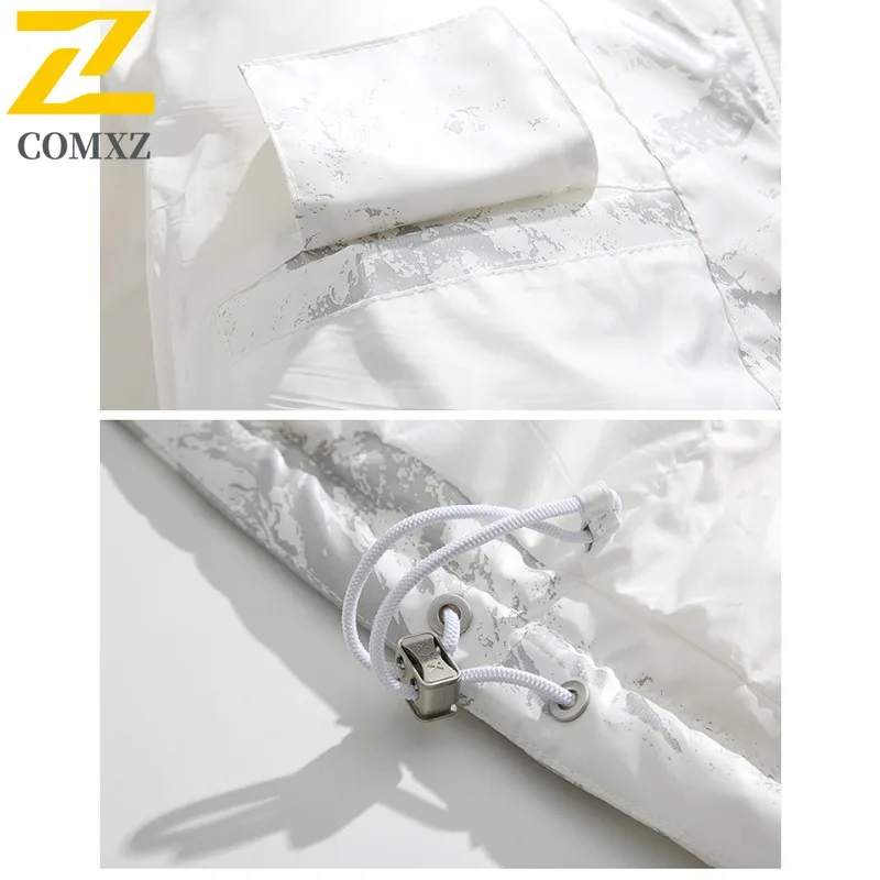 COMXZ Winter Jacket High-End Warm Cold Proof Skiing Puffer Jacket Street Loose Trendy Korean Version Down Jacket Men's Clothing