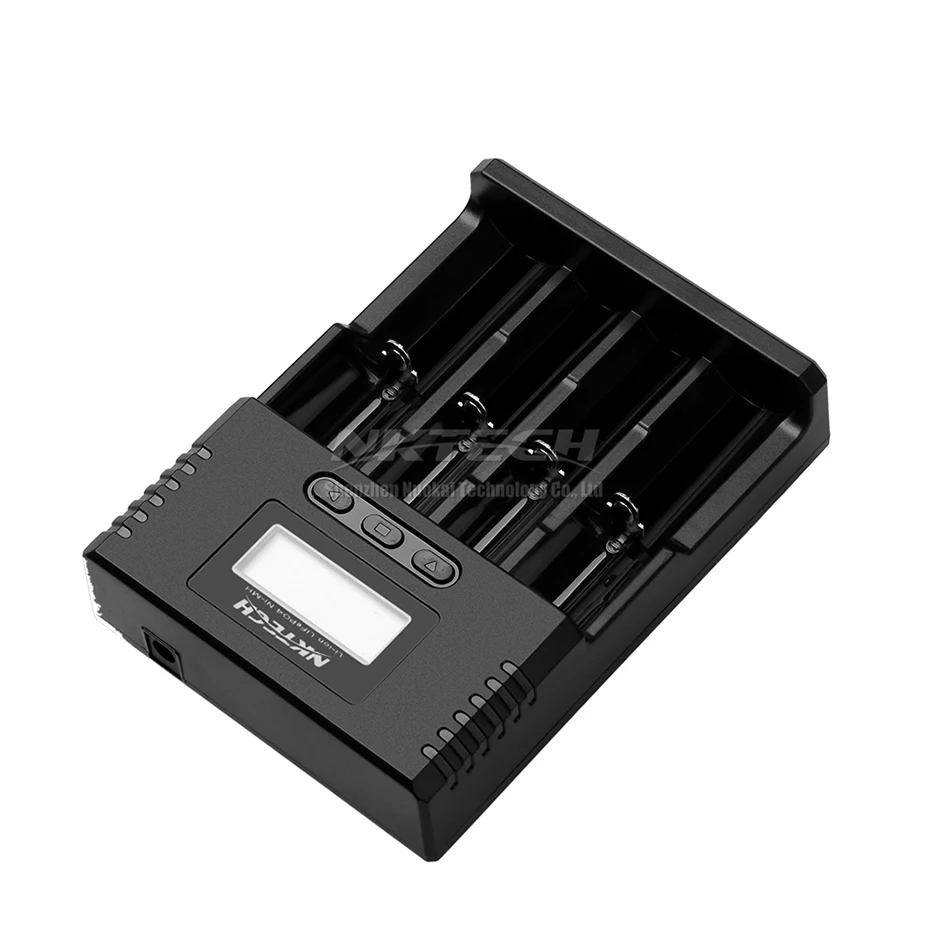 NKTECH-cargador de batería inteligente H4, cargadores de coche de 4 ranuras para Soshine 26650, 18650, 18500, 14500, 10440, AA, Li-ion, detección de polaridad