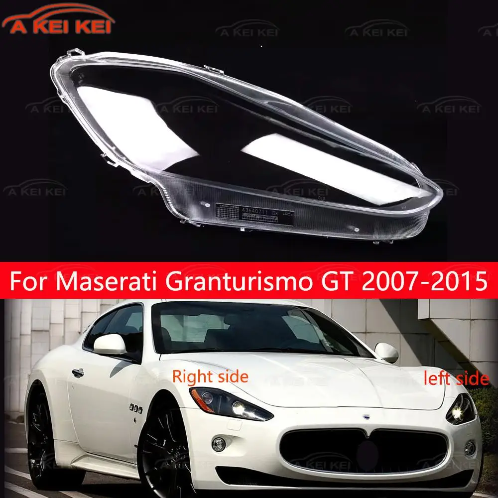 Car Transparent Lampshade Headlamp Cover Waterproof Clear Headlight Lens Fit For Maserati Granturismo GT 2007-2015