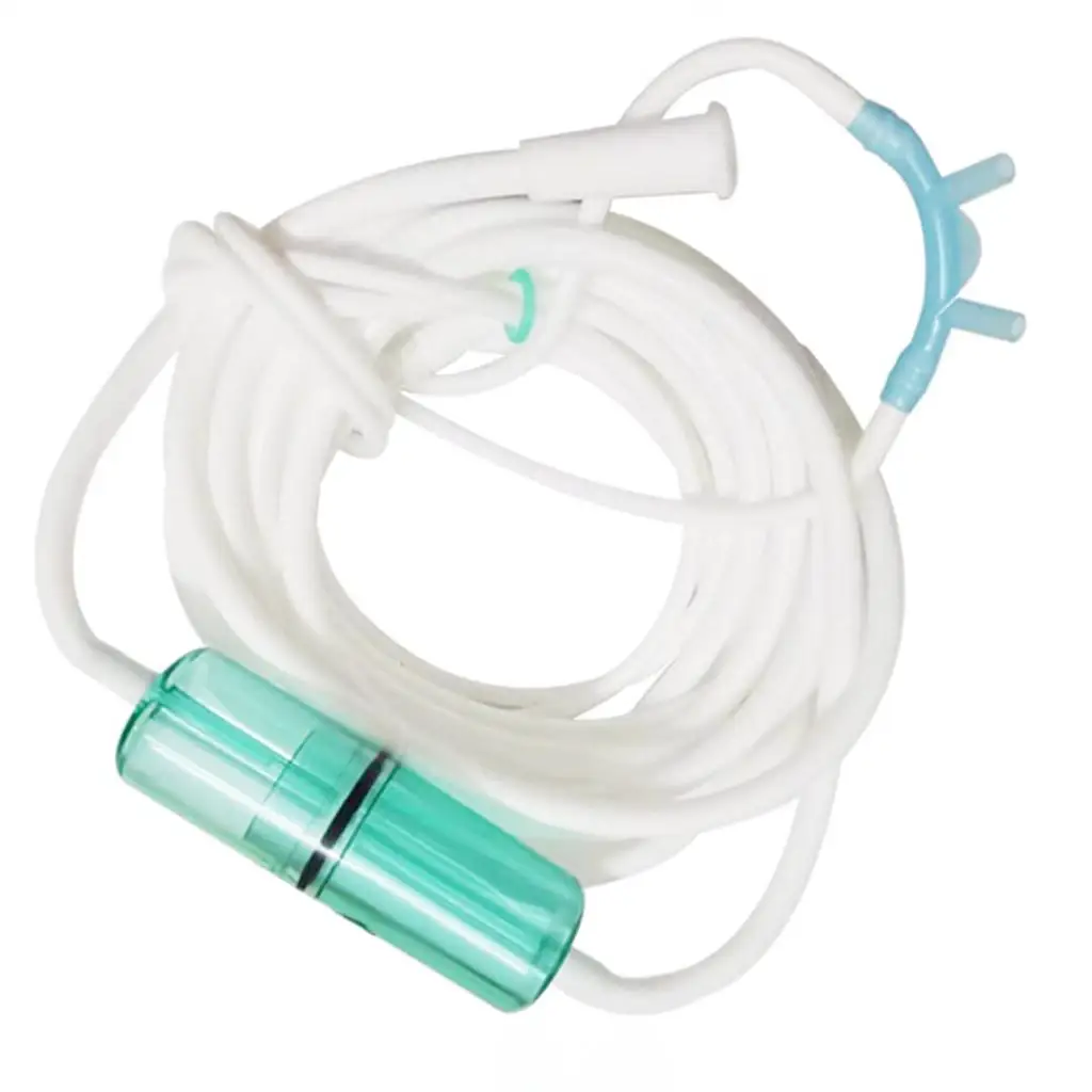 Soft Silicone Oxygen Nasal Cannula 2m Reusable Ear Pressure Relief Tube for Health and Wellness Therapy