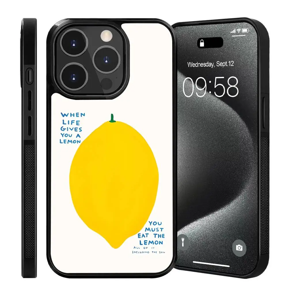 

D-David B- S-Shrigley Food Phone Case For 11 12 13 14 15 16Pro Max mini Plus Frosted mirror Phone Cover