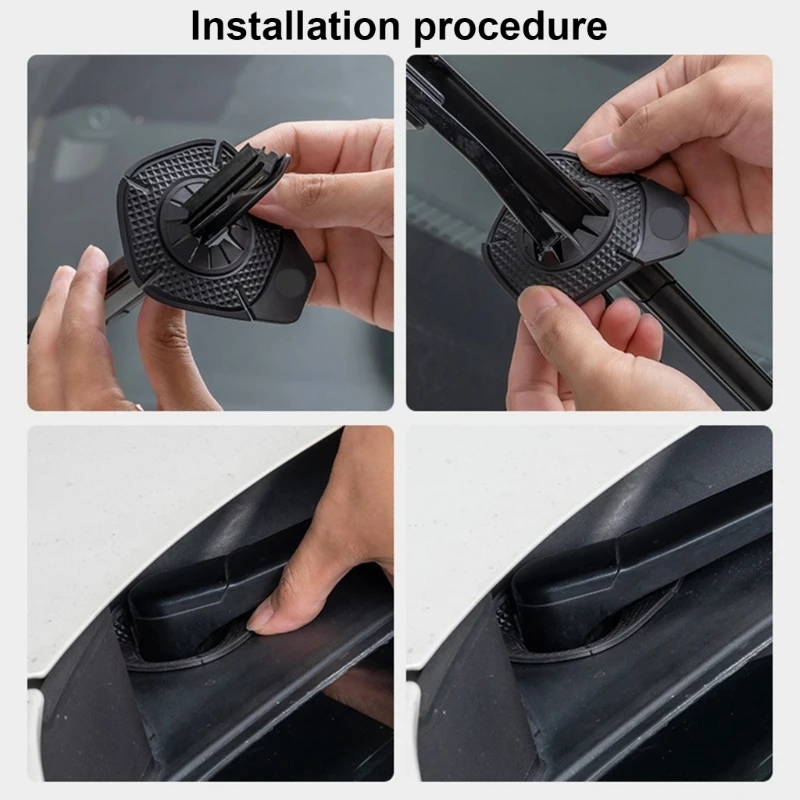 2Pcs Car Wiper Hole Protective Cover, Silicone Wiper Arm Bottom Protection Pads, Wiper Dust Jackets Universal
