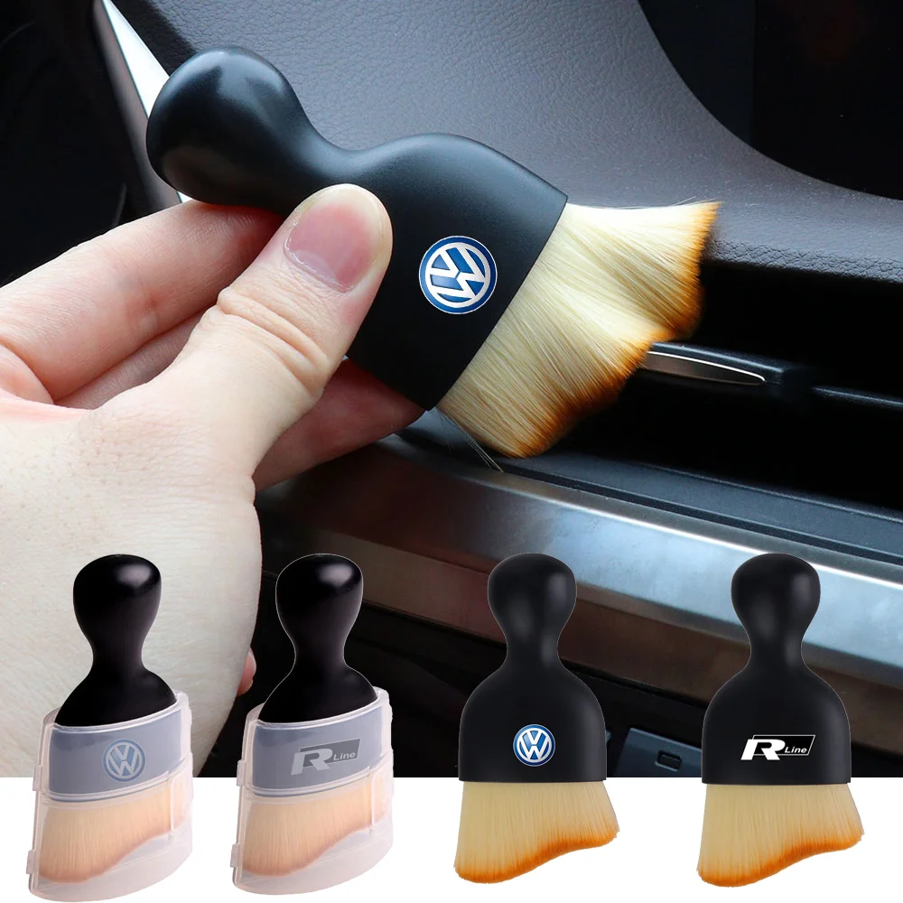 1pc/2pcs Car Interior Cleaning Soft Brush Gap Dust Removal Tools For VW Golf POLO GTI Sagitar Lamando Jetta Magotan Accessories