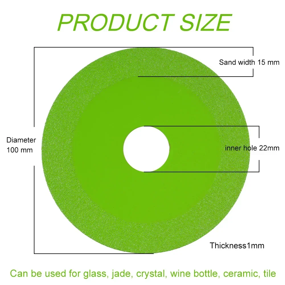 22mm Hole Glass Cutting Disc For 100 Type Angle Grinder Diamond Cutting Blade Marble Ceramic Tile Jade Grinding Blades