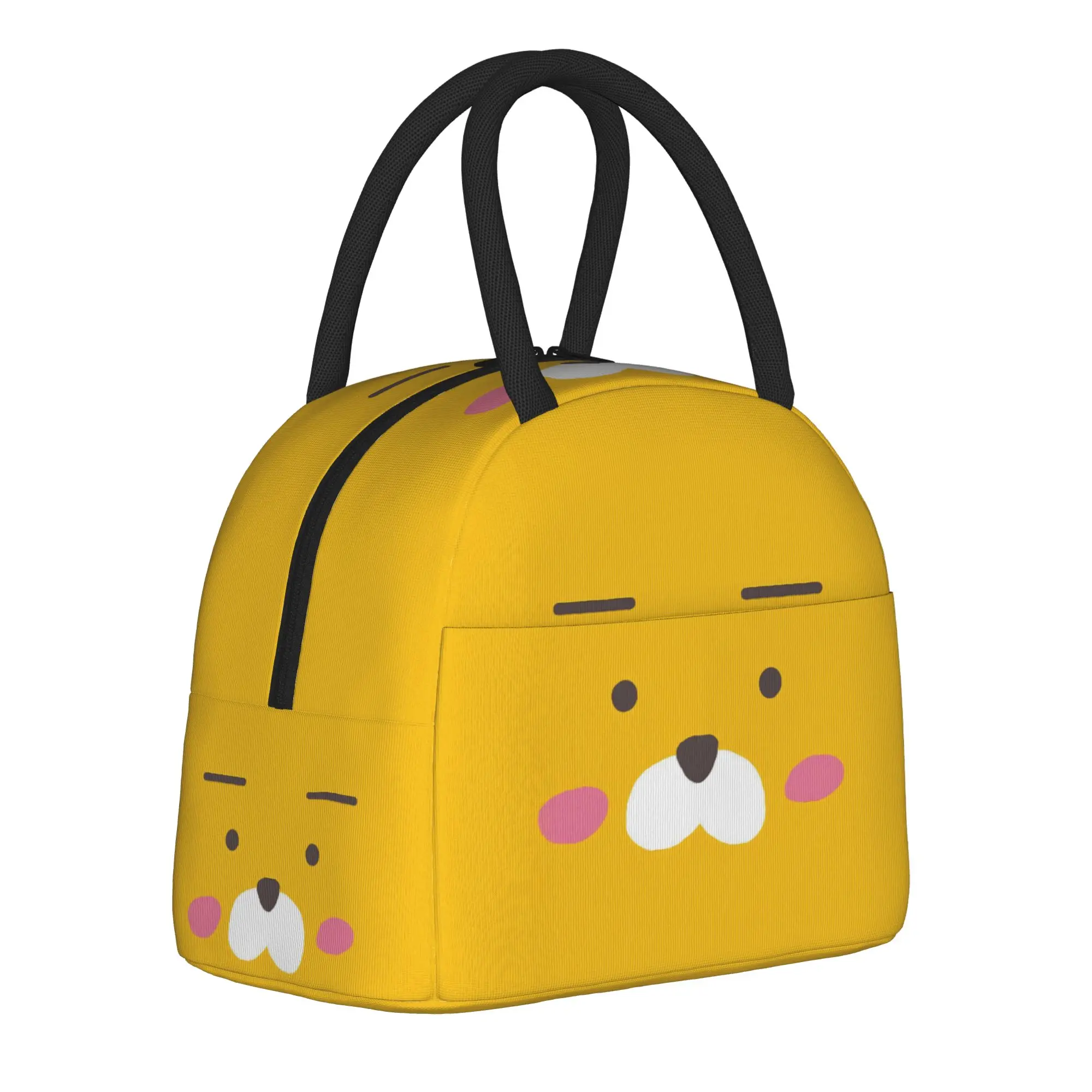K-Kakaos F-Friends Choonsik Peach  Insulated Lunch Bags Cooler Bag Reusable  Portable Lunch Box Tote Food Handbags view 2
