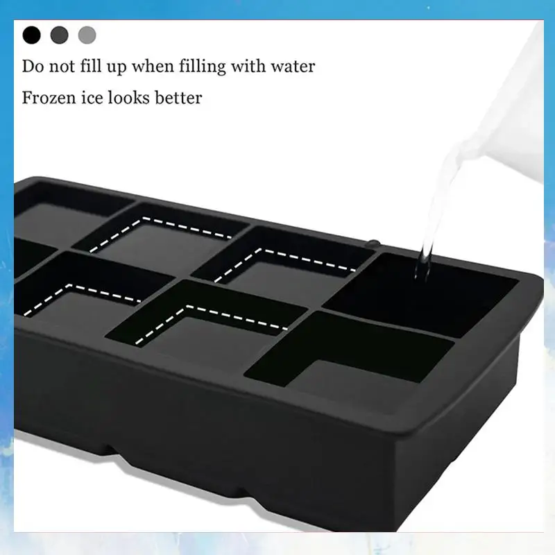 

Розничный лоток для торта с льдом, силиконовая форма для льда, большая квадратная форма для торта с льдом, 8 сеток для виски, коктейля