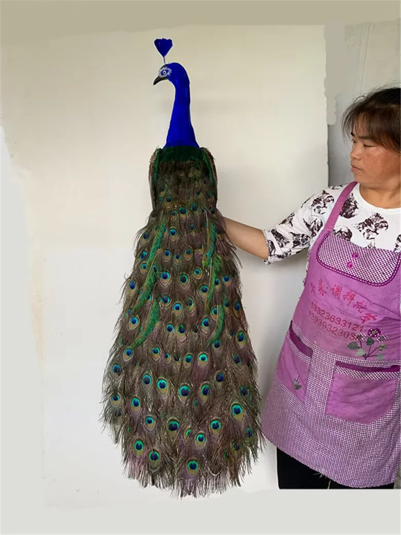 artificial bird large 120cm beautiful feathers peacock model foam&feathers bird handicraft,home garden wedding decoration a2638