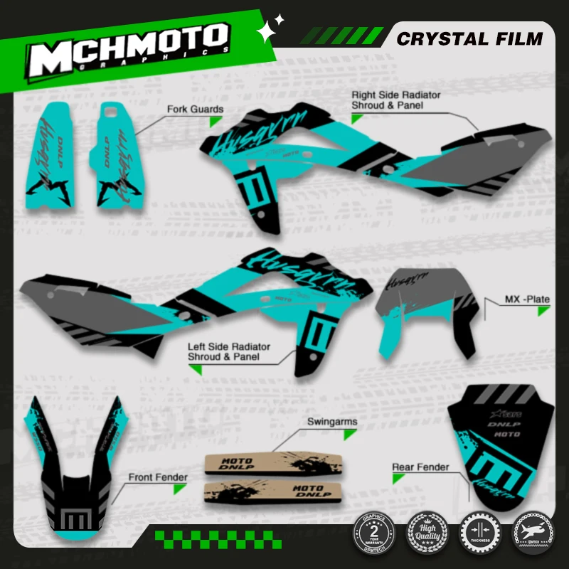 MCHMFG ل Husqvarna 2008 2009 2010 2011 2012 2013 TE 250 مخصص دراجة نارية الرسومات ملصقات مصورة أطقم