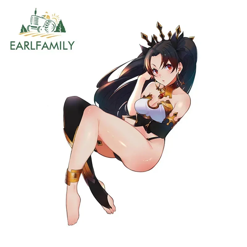 EARLFAMILY 13cm x 9.5cm for Amusing Boxer Sexy Girl Car Stickers Personality Sunscreen Vinyl Decal Waterproof Motorcycle Decor