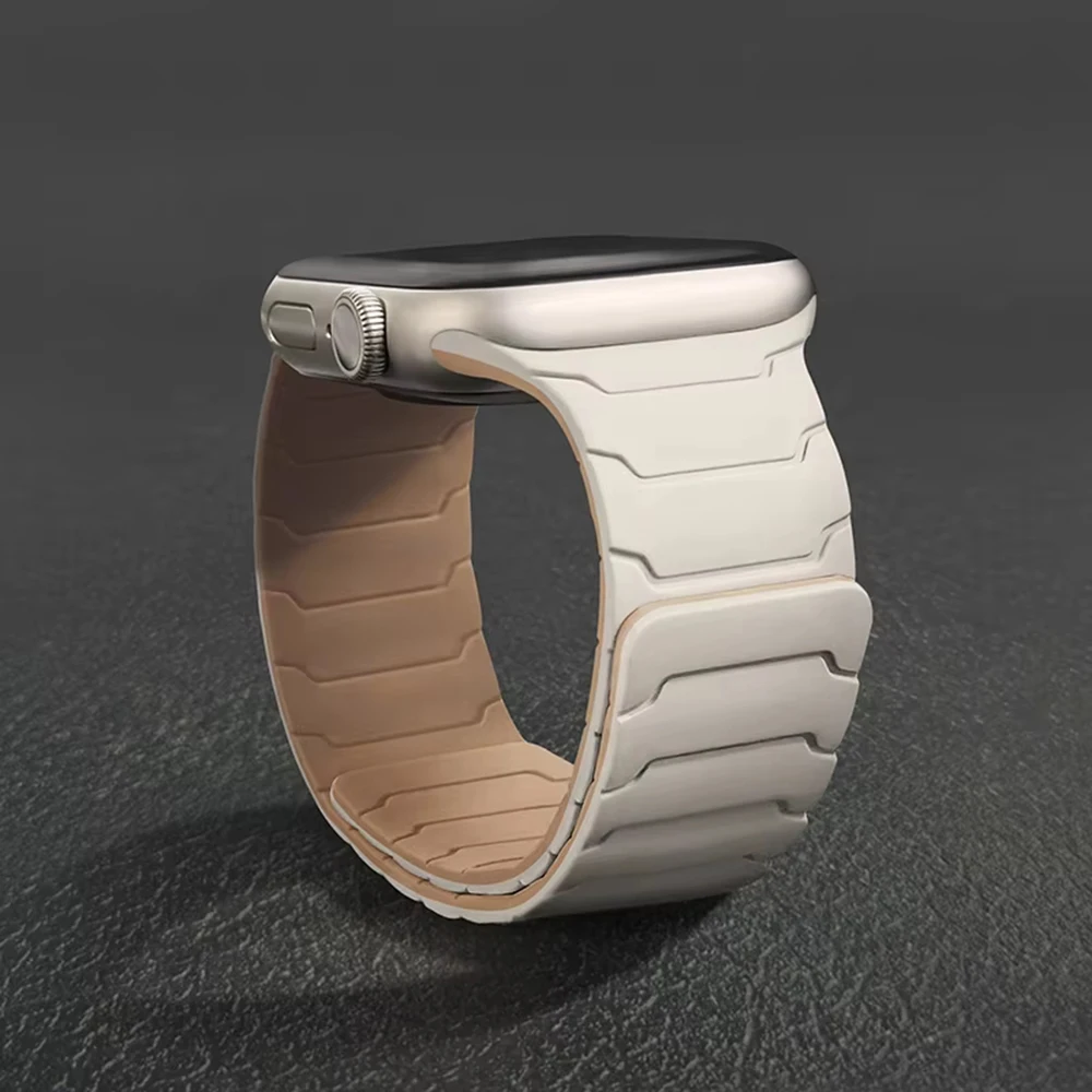 Siliconen magnetische band voor Apple Watch bandjes 44mm 40mm 41mm 42mm 46mm 45mm 49mm correa iWatch Series 11 10 SE3 9 8 7 6 Ultra3 2