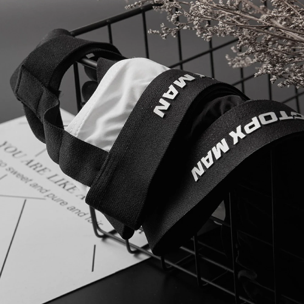 رجل مثير الحرير الجليد U محدب رقيقة حزام رياضي ملابس داخلية جيدة التهوية عارية الذراعين حزام رياضي ملخصات السروال ثونغ الرجال ملخصات السراويل