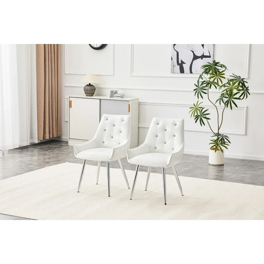 Crocodile Pattern Premium PU Leather Accent Chair, Diamond Decor Backrest, Chrome Silver Metal Legs and High-Resilience Sponge