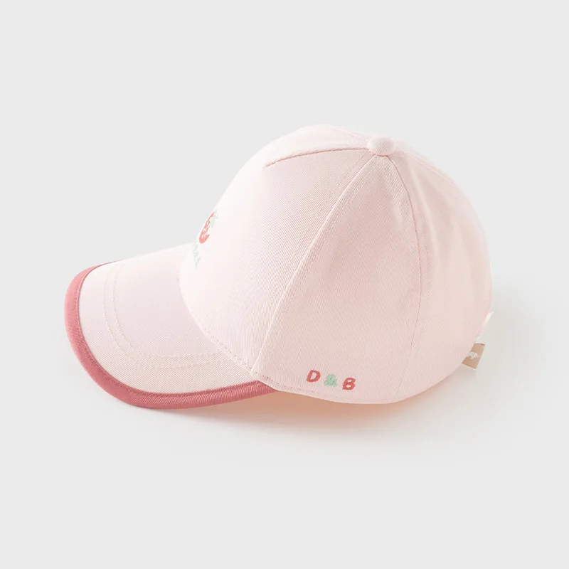 Dave Bella Kids Hat Spring Girls Pink Strawberry Peaked Cap Baby Children Fashion Baseball Hat DB1250513