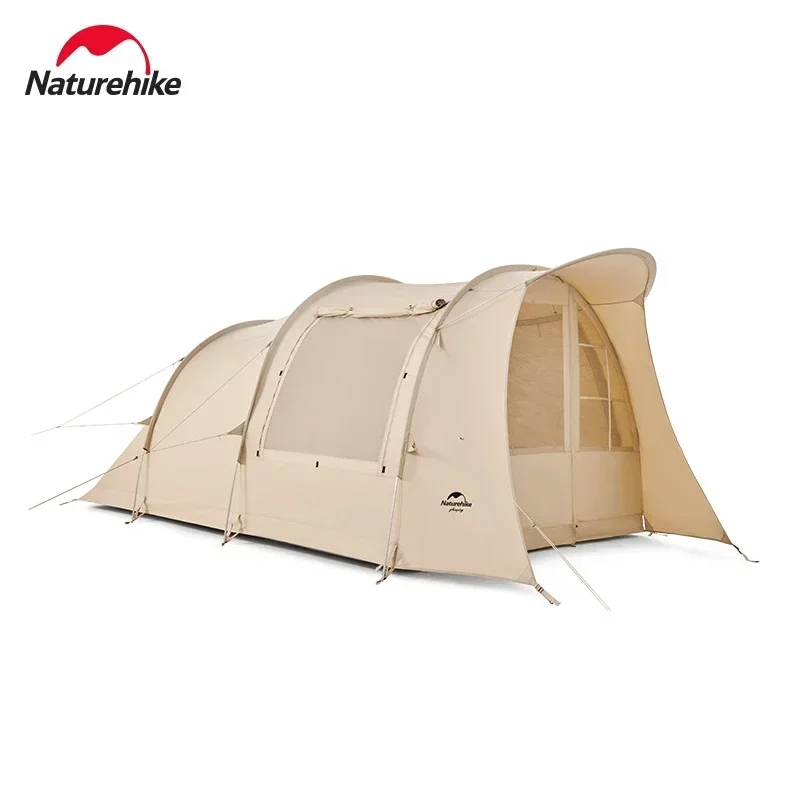 

Naturehike House Tent Cotton Shelter Tunnel Type Tarp Tourist Camping 4 People Waterproof Canopy Awning Uv Beach Tent Outdoor