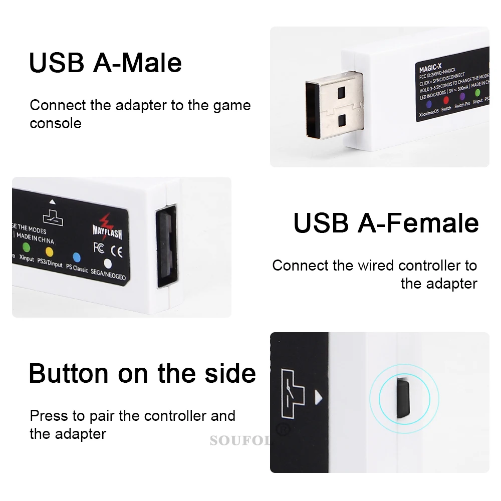 シンメティックコントローラー用の新しいワイヤレスアダプター,xboxシリーズx/s/xbox1/ps3/スイッチ/ppi/スチーム/セガ/pc,2022