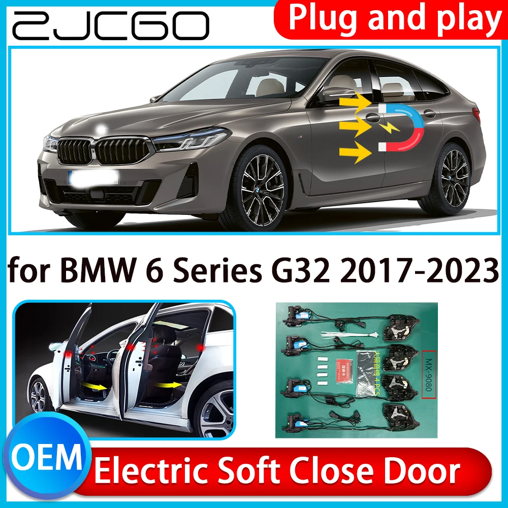 

ZJCGO for BMW 6 Series G32 2017-2023 Auto Pull Car Soft Close Kit Door Power Latch Electric Door Catch Soft Closing Assist