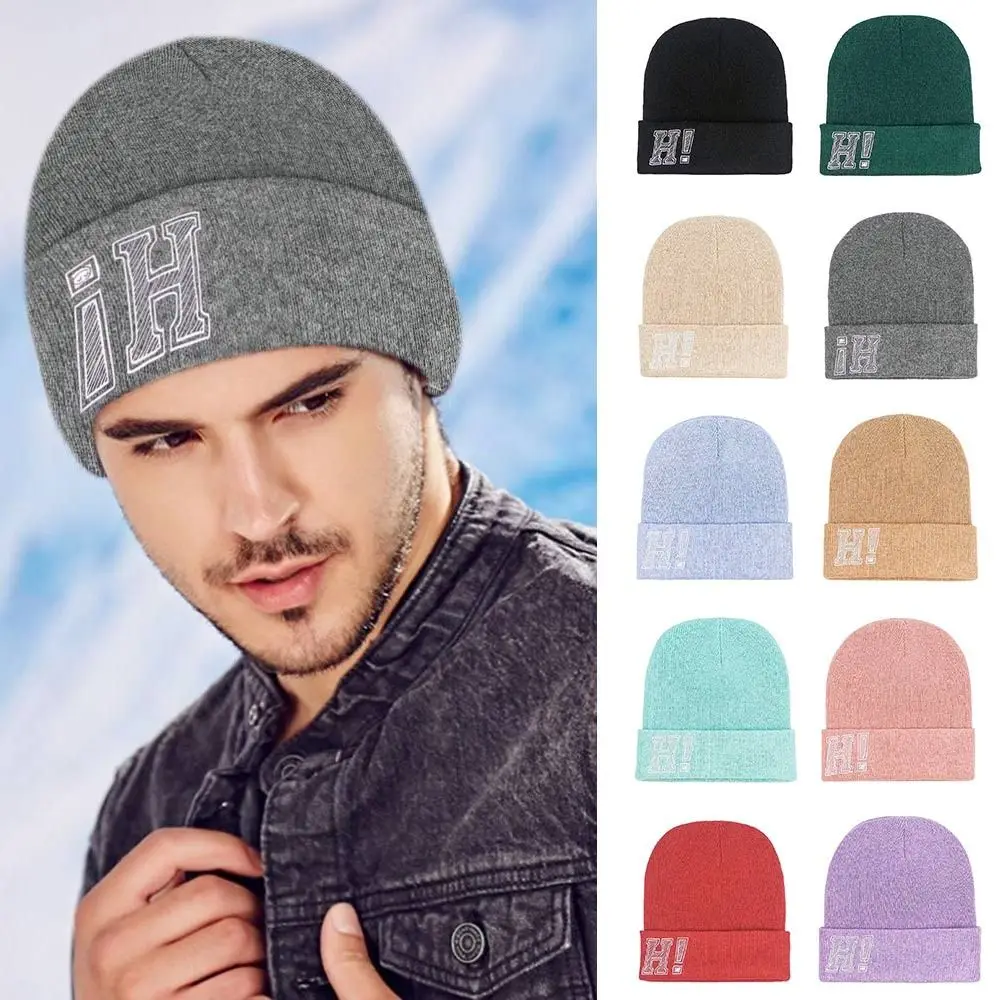 

Шапка для мужчин и женщин, Мягкая вязаная шапка, утепленная шапка с защитой ушей, осенне-зимняя шапка, головной убор с защитой от ветра, для улицы