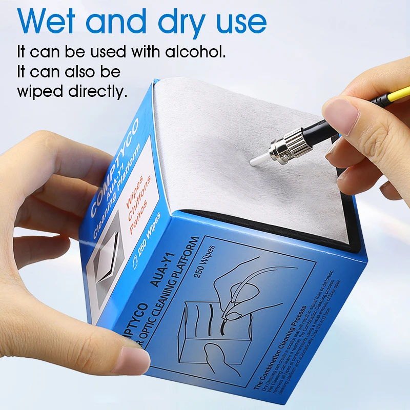 COMPTYCO AUA-Y1 Fiber End Face Cleaning Paper Dustfree Paper Optical Fiber Wipe Paper FTTH Fiber Optic Clean Paper Tool