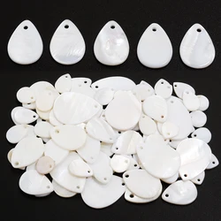 5-30pcs Water Droplet Shape Charm White Shell Charms Mother Of Pearl Beads For Diy Earrings Necklace Jewelry Making Accessories
