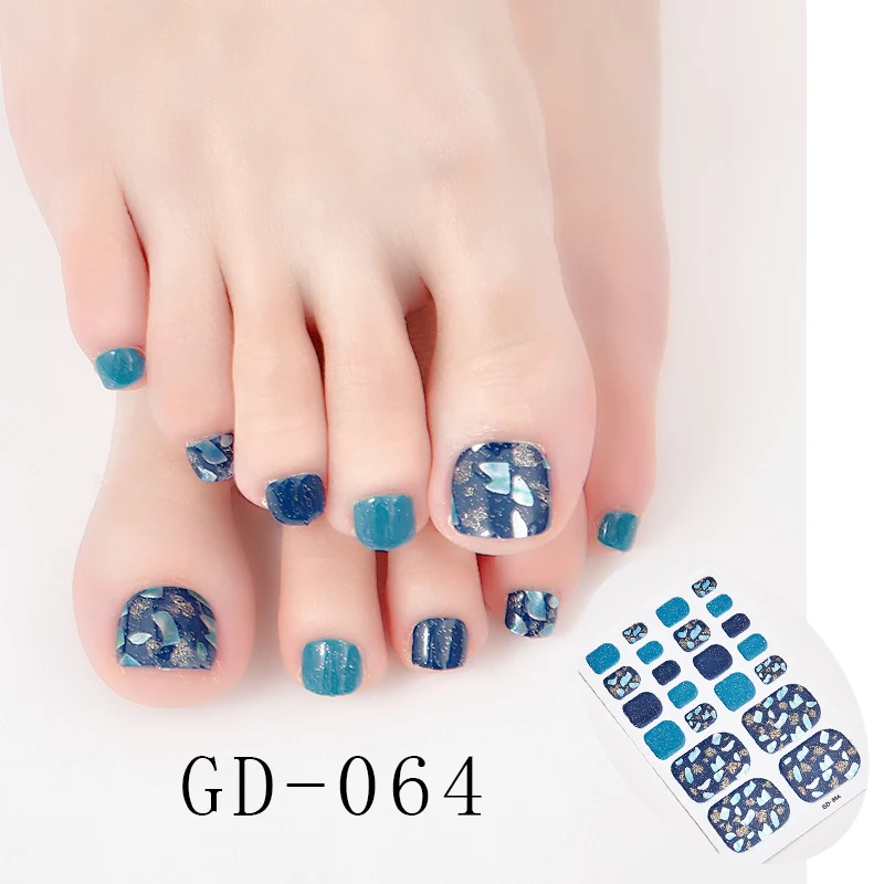 Foot Nail Stickers Full Cover Nail Polish Stickers Self Adhesive Decals Wholesale Manicure Decorations Stickers for Nails