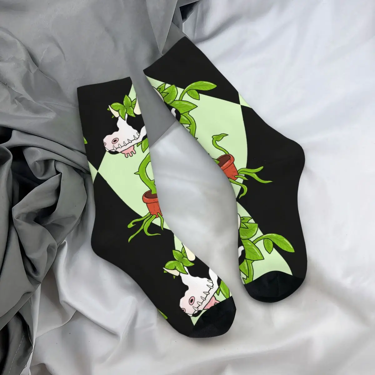 Hip Hop Vintage Cowplant Crazy Men\'s compression Socks Unisex The Sims 4 Business Simulation Game Harajuku Seamless Crew Sock