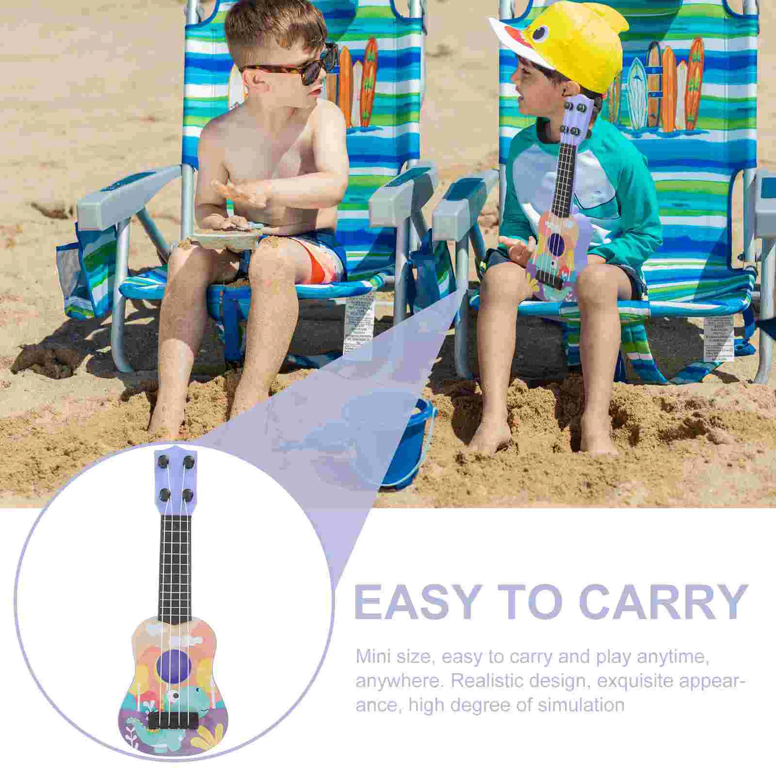 Lovely Guitar Kid Mini Educational Imitation Toy Children's Toys Early Ukulele for Kids Miniature