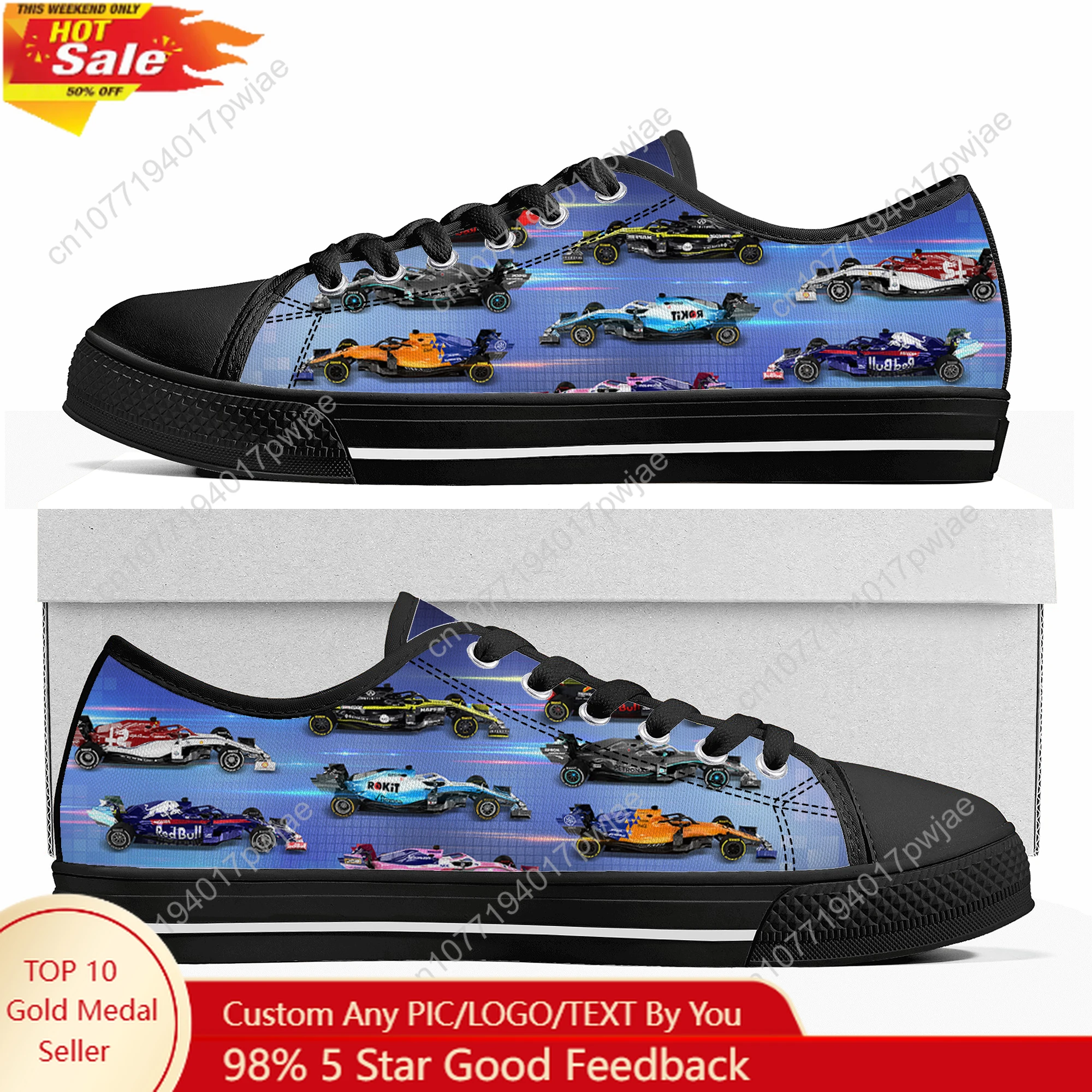 

One Racer Lando Norris Racing pattern Low Top High Quality Sneakers Mens Women Canvas Sneaker Casual Custom Shoes