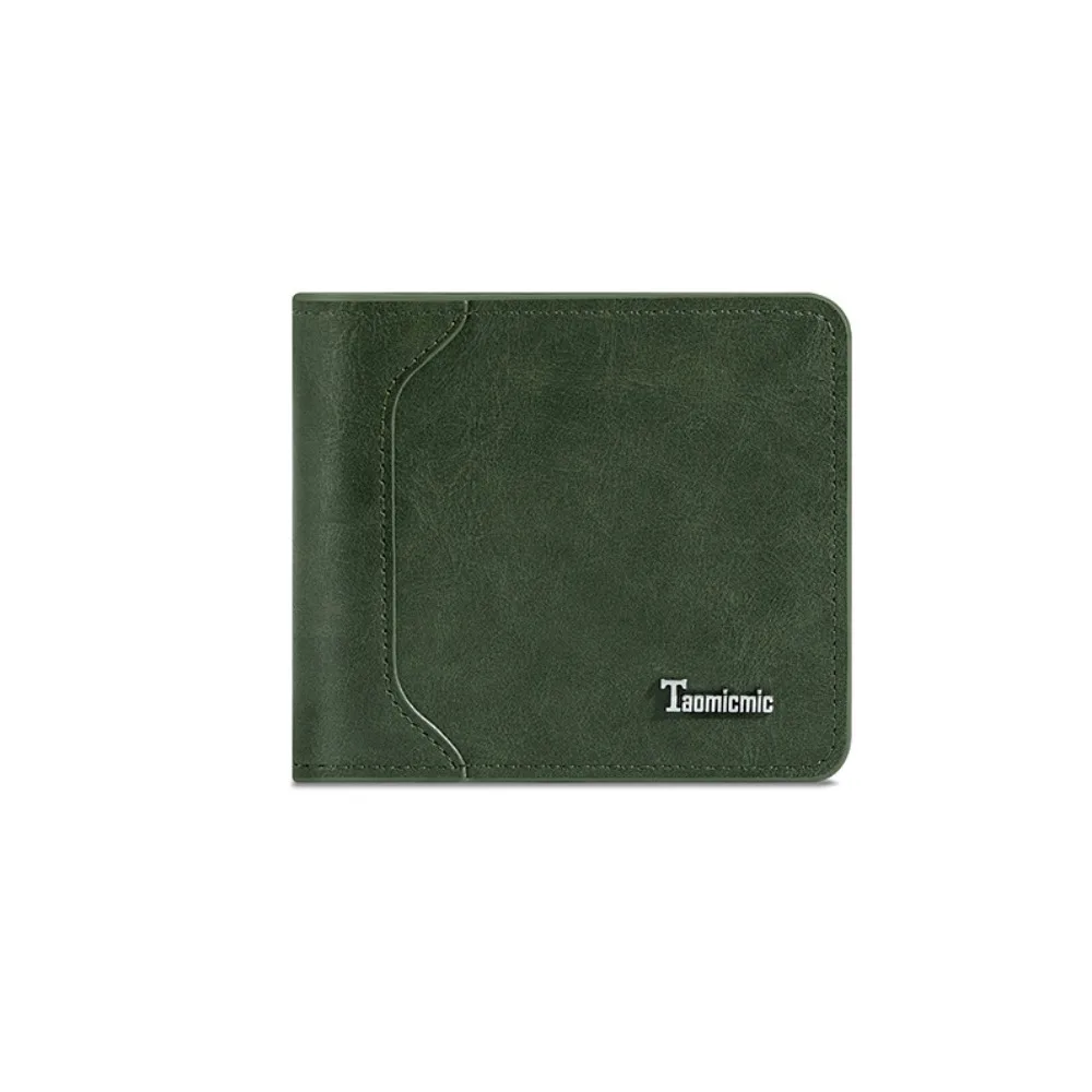 

Portable Business Men's Short Wallet Cash Bag Pu Leather Credit Card Holder Solid Color Casual Male Bifold Wallet Male