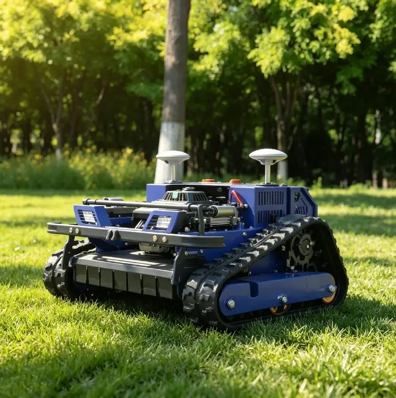 

Customized tracked remote-controlled lawn mower, all terrain slope orchard weeding machine, directly supplied from the factory