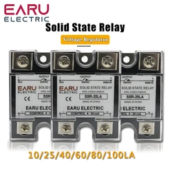 SSR-10LA SSR-40LA SSR 25A 60A 80A Single Phase Solid State Relay Voltage Regulator Intelligent Module Input 4-20mA Output 220VAC