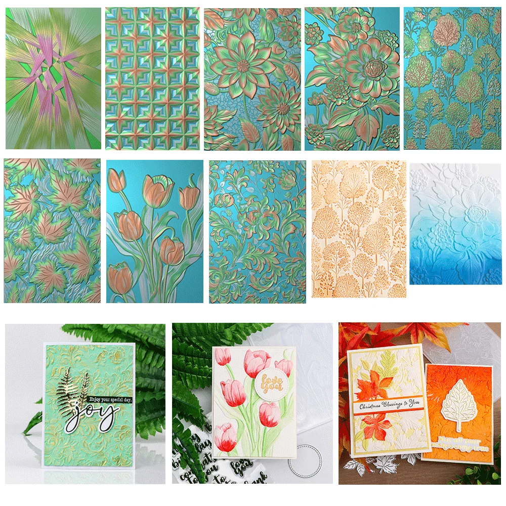 

Hydrangea Flowers 3D Embossing Folder and Matching Dies for Adding Textured Detail To Paper Crafting Card Making Supplies