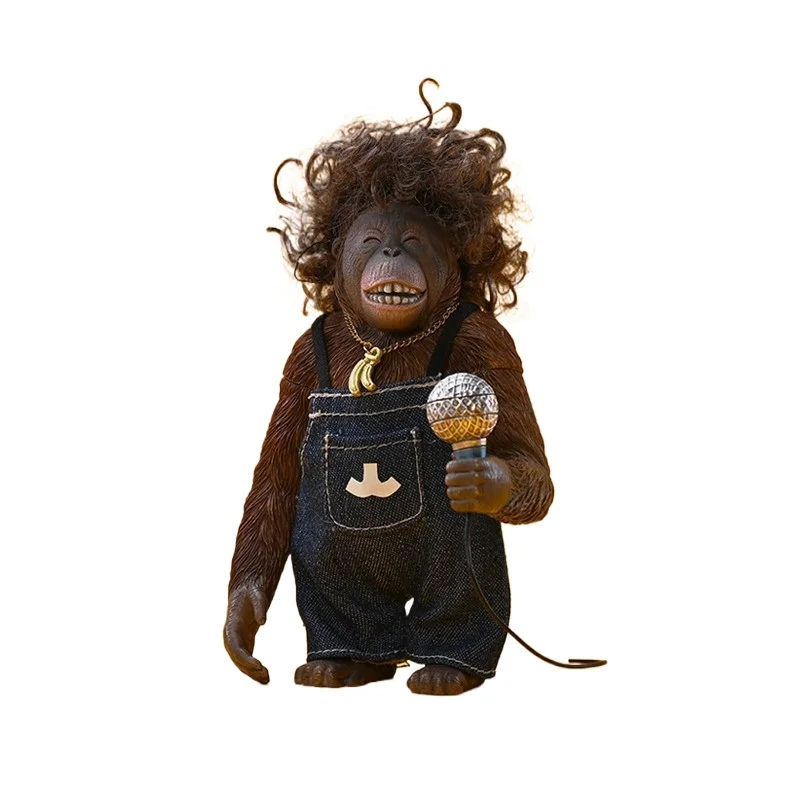 Orangutan model, gift simulation animal tide play tabletop ornament movable figure