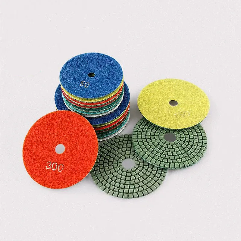 Concrete Diamond Polishing Pads 300# 100MM Flexible Wet Polishing Pad For Marble