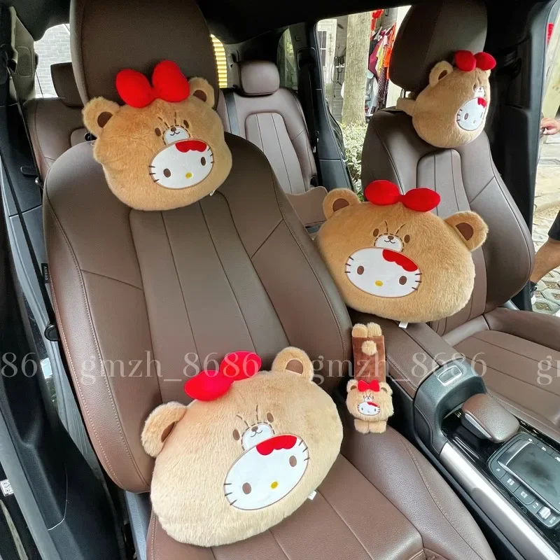 

Sanrio мультфильм Hello Kitty подголовник подушка для спины мягкая аниме Hello Kitty приятные плюшевые подушки украшение комнаты рождественские подарки
