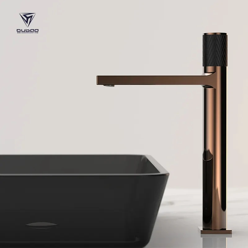 Luxury style rose gold washbasin faucet, bathroom faucet, washbasin faucet