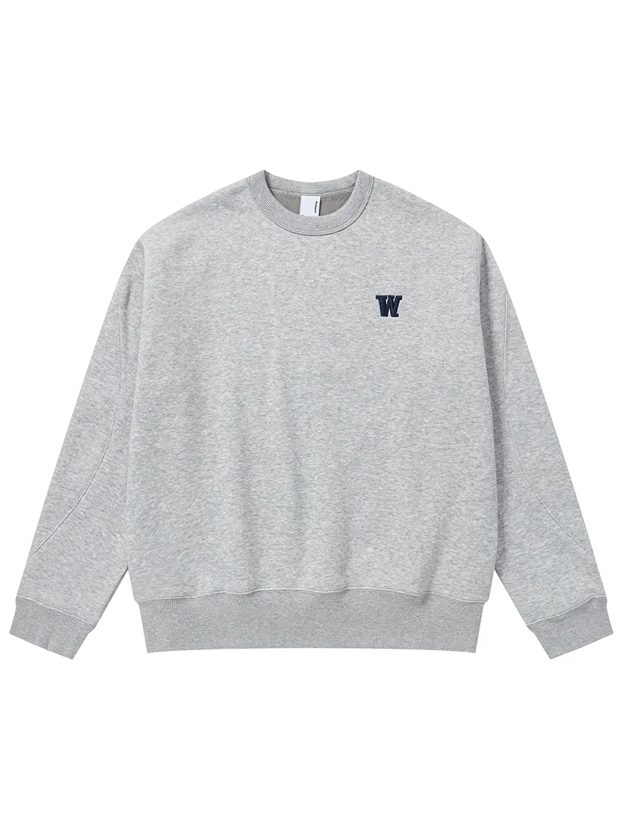 

ex Heavyweight 500g Fce Lined Thiened Autumn Winter American Casual Loose Versatile Faion Embroidery Warm Top Swea...