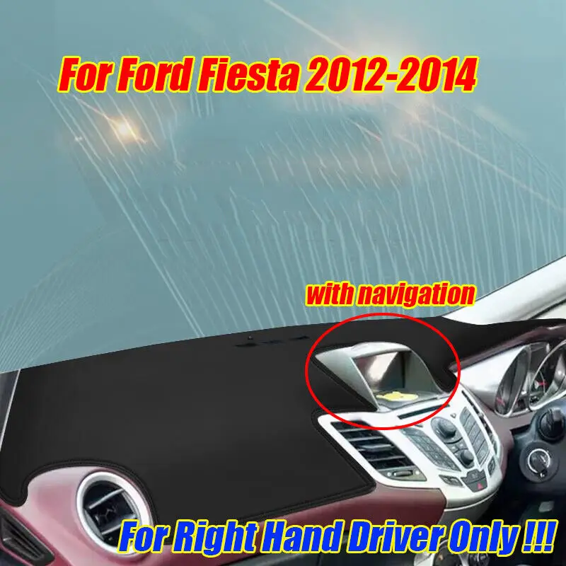 

Кожаный защитный коврик для приборной панели с правым рулем для Ford Fiesta 2012-2014