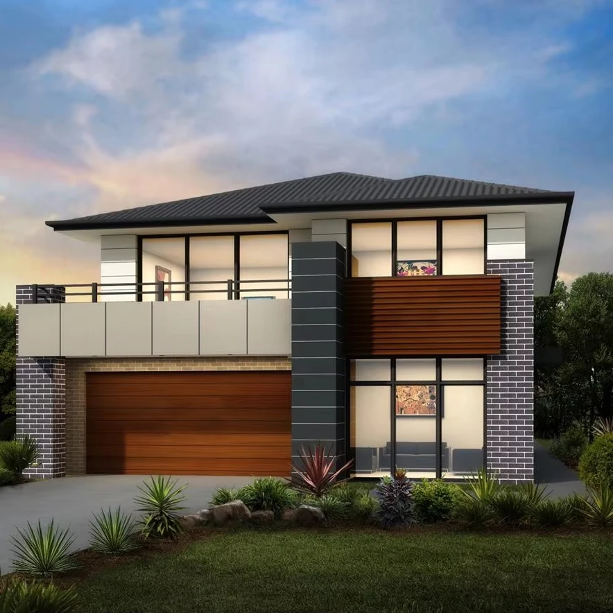 Australian Standard Light Steel Villa Prefabricated Luxury Two Storey House Custom Modern Home