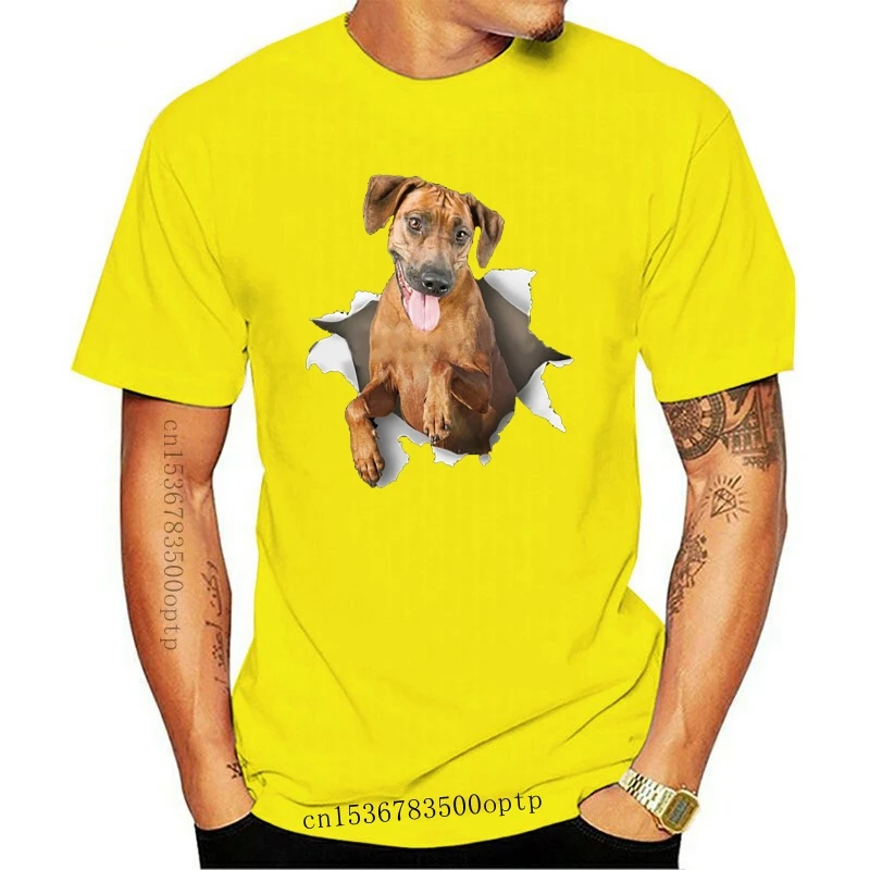 New Men T Shirt Rhodesian Ridgeback Torn T Shirt Women T-Shirt