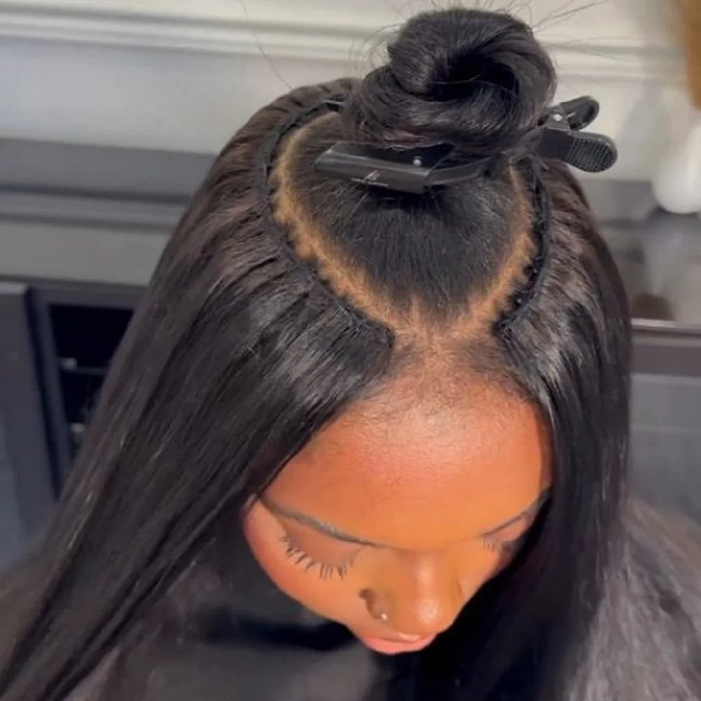 

200 грамм Yaki, прямые заколки для наращивания волос, настоящие человеческие волосы, странные заколки на всю голову, волосы Remy, натуральный черный