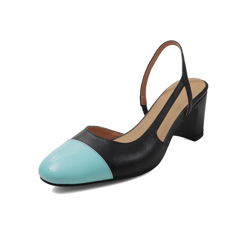 Fashion Leather Slingbacks Women's Sandals Fashion High Heels Formal Ladies Shoes Sexy Party Sandals Dress Wedding Party Shoes