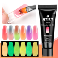 Mtssii 20ml Thermal Extension Nail UV Gel Polish Luminous Semi Permanent UV Hard Gel Nails Finger Prolong Acrylic Varnish