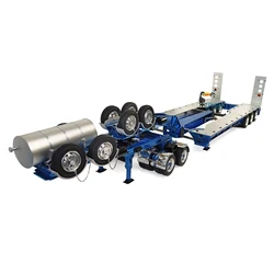 JDM-2 RC Trailer Metal Drake 1.5M Variable Widened Heavy Duty Trailer for 1/14 Remote Control Tractor Truck Model Car TH17221