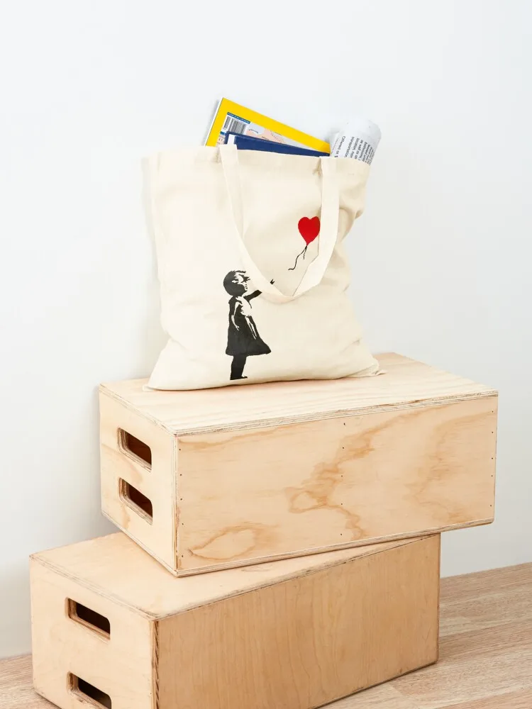 Banksy - Red balloon Tote Bag Portable shopping bag Women's handbag tote bags aesthetic cloth bag woman