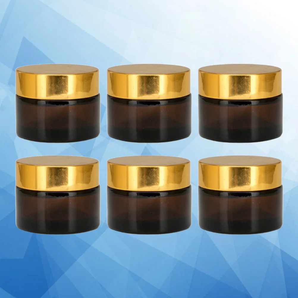 6Pcs Empty Makeup Bottles Set Cream Containers Portable Storage Holder Travel Accessories Black Brown