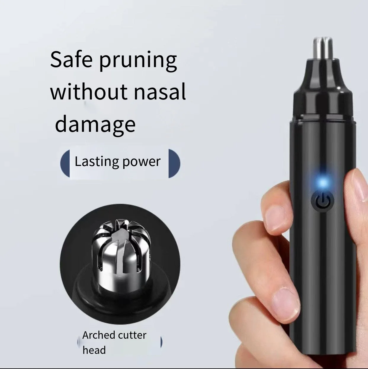 【Hot sales】Black Electric Nose Hair Trimmer For Men And Women Available With Low Noise High Torque High Speed